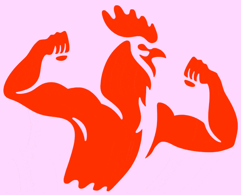 Buffy Chicken flexing it's muscles