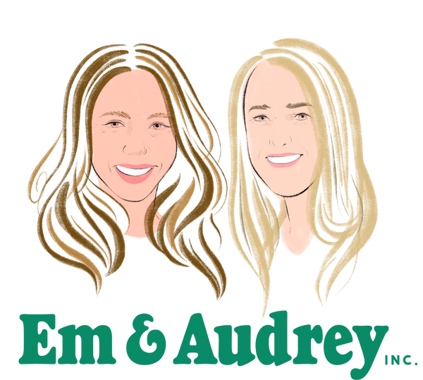 Em & Audrey Inc. An illustration of the two founders of Buffy Protein Dips.